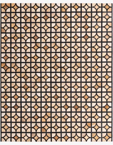 8' 2 x 10' 1 Cowhide Leather Rug