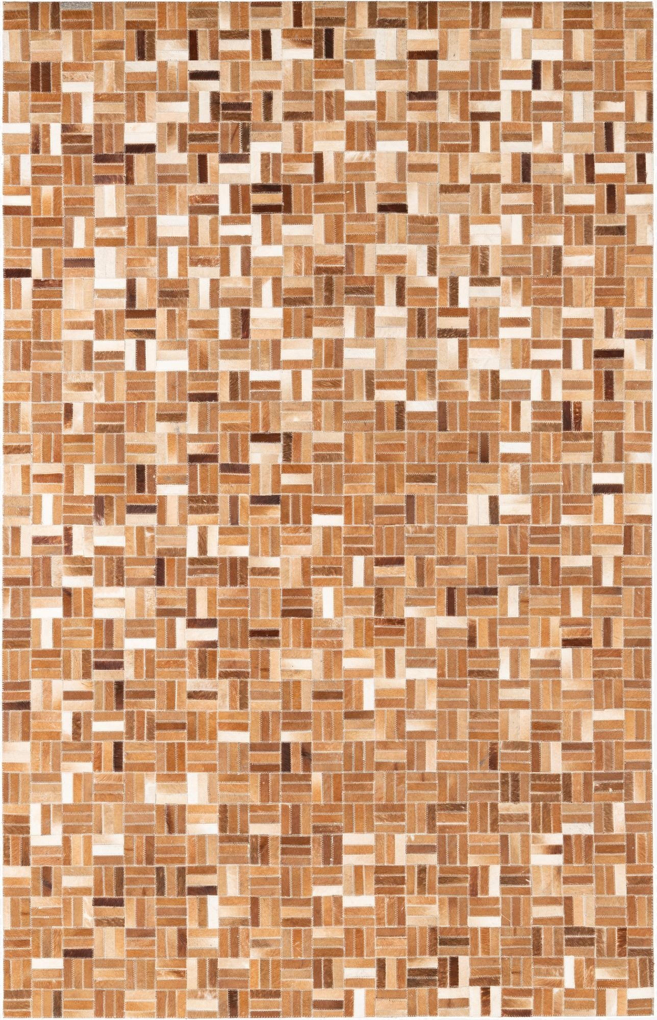 5' x 7' 10 Cowhide Leather Rug