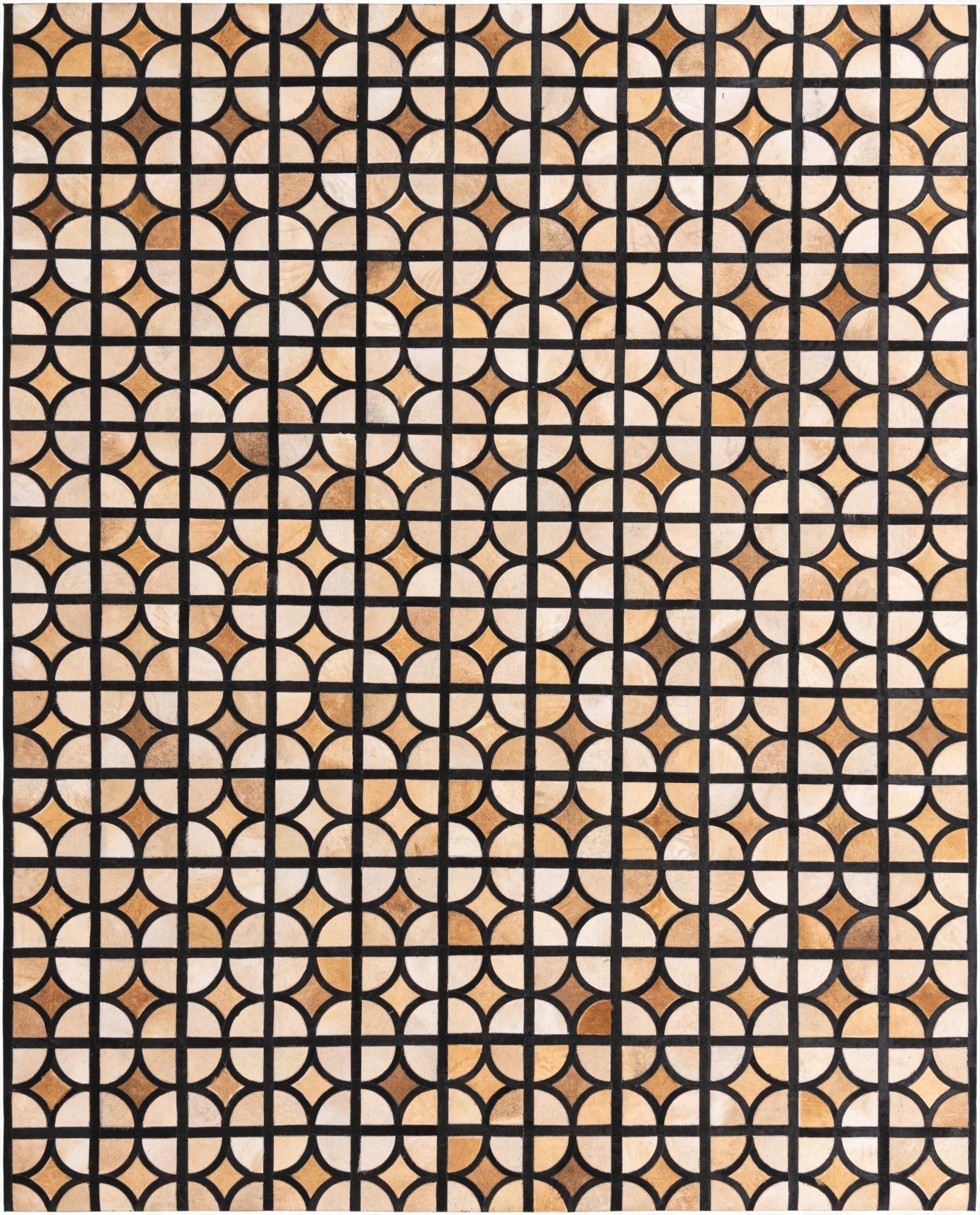 8' 1 x 10' 1 Cowhide Leather Rug