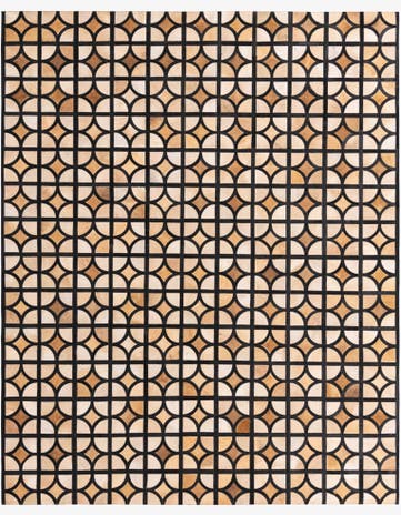 8' 1 x 10' 1 Cowhide Leather Rug