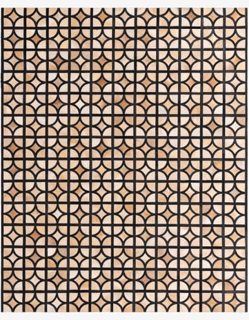 8' 1 x 10' Cowhide Leather Rug