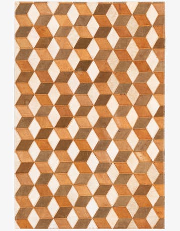 2' x 3' Cowhide Leather Rug