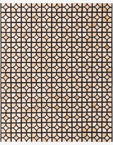 8' x 9' 10 Cowhide Leather Rug