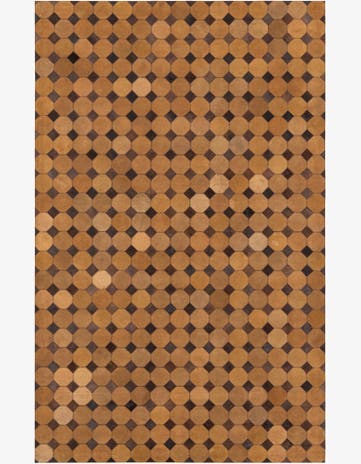 5' 2 x 8' 2 Cowhide Leather Rug