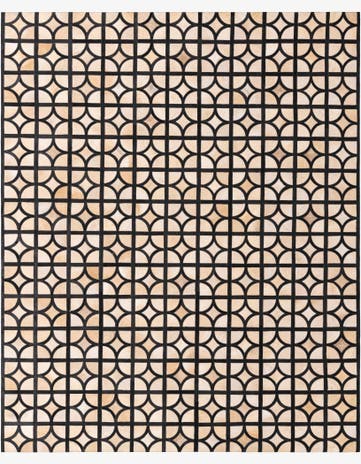 8' 1 x 10' Cowhide Leather Rug