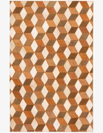 2' x 3' Cowhide Leather Rug