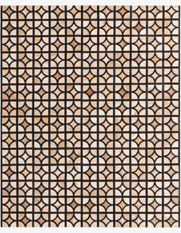 8' 1 x 10' Cowhide Leather Rug