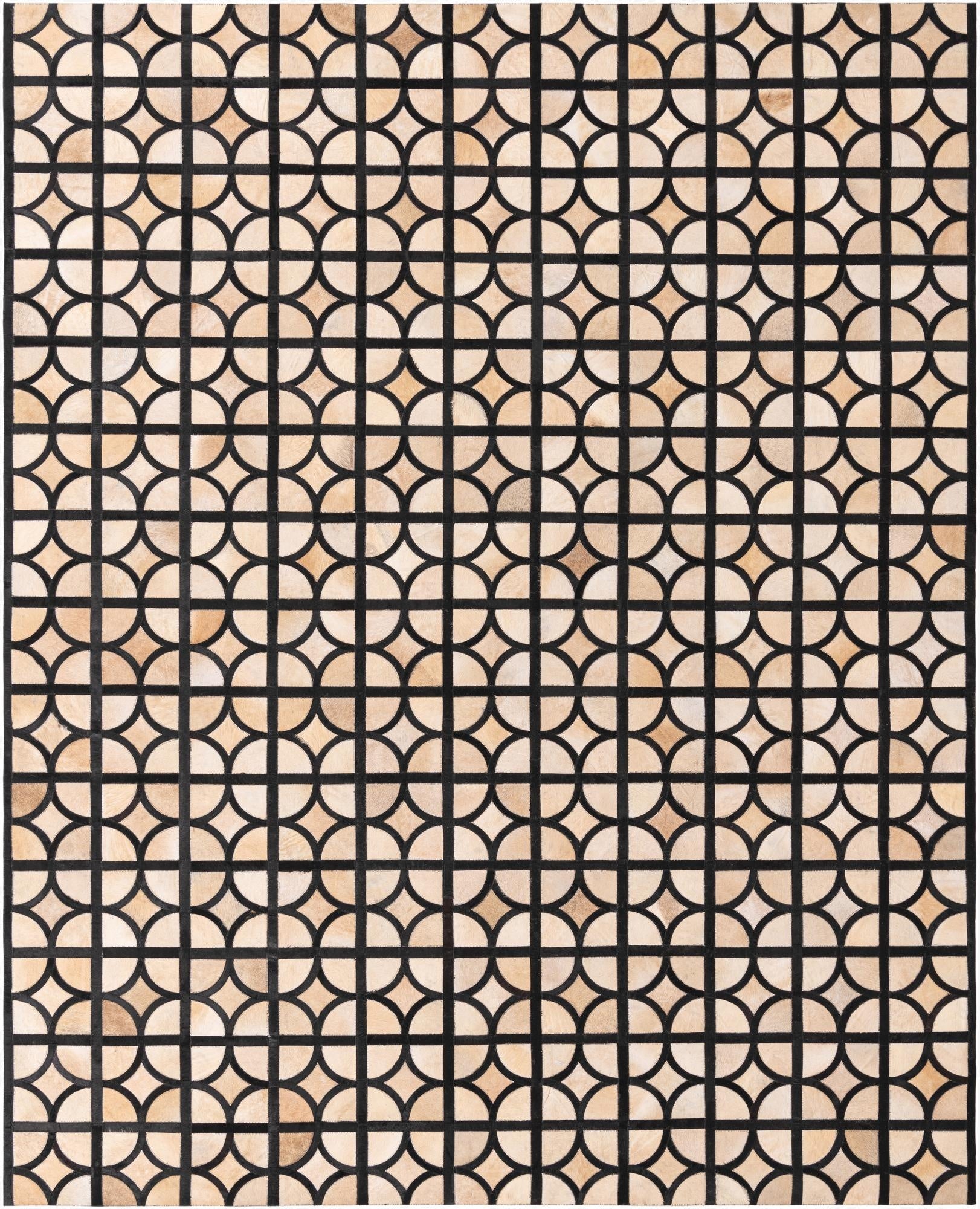 8' 1 x 10' Cowhide Leather Rug