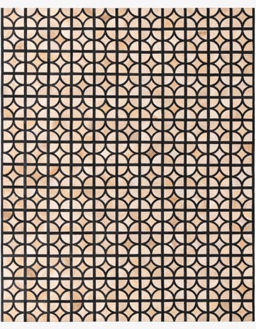 8' 1 x 10' Cowhide Leather Rug