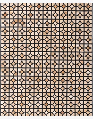 8' 1 x 10' Cowhide Leather Rug