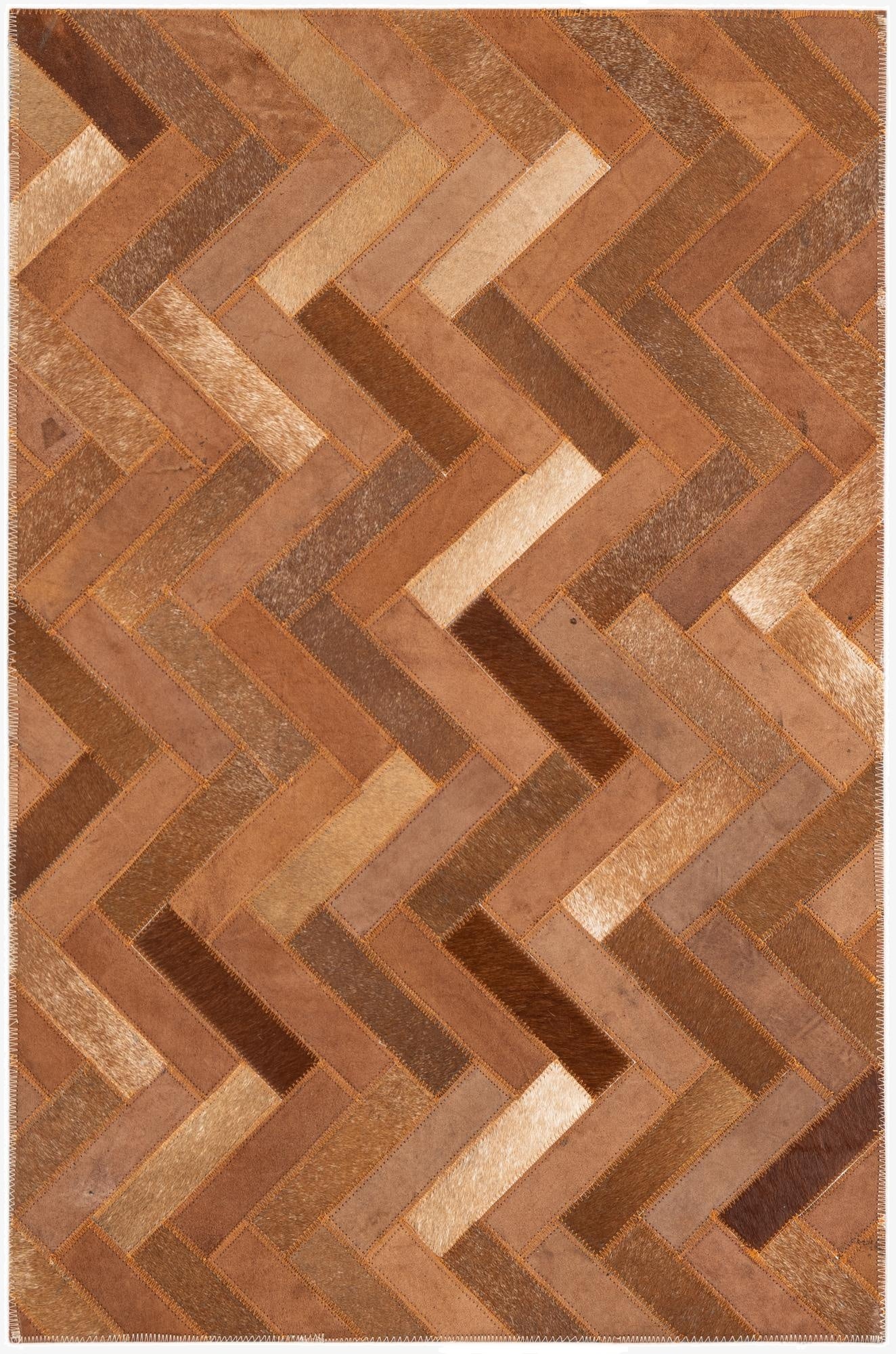 2' x 3' Cowhide Leather Rug