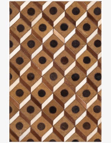 2' x 3' Cowhide Leather Rug