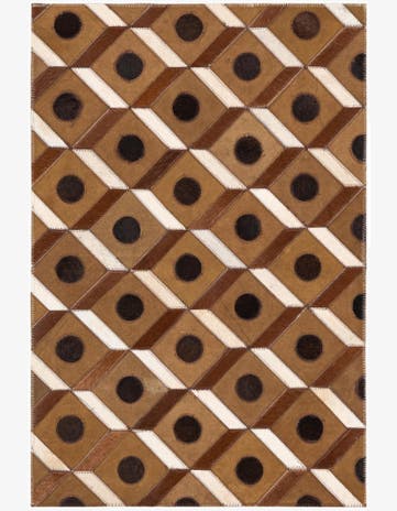 2' x 3' Cowhide Leather Rug