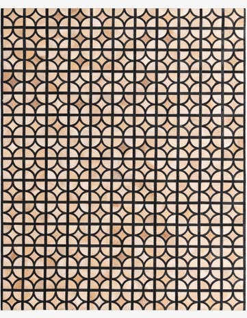 8' 1 x 10' Cowhide Leather Rug