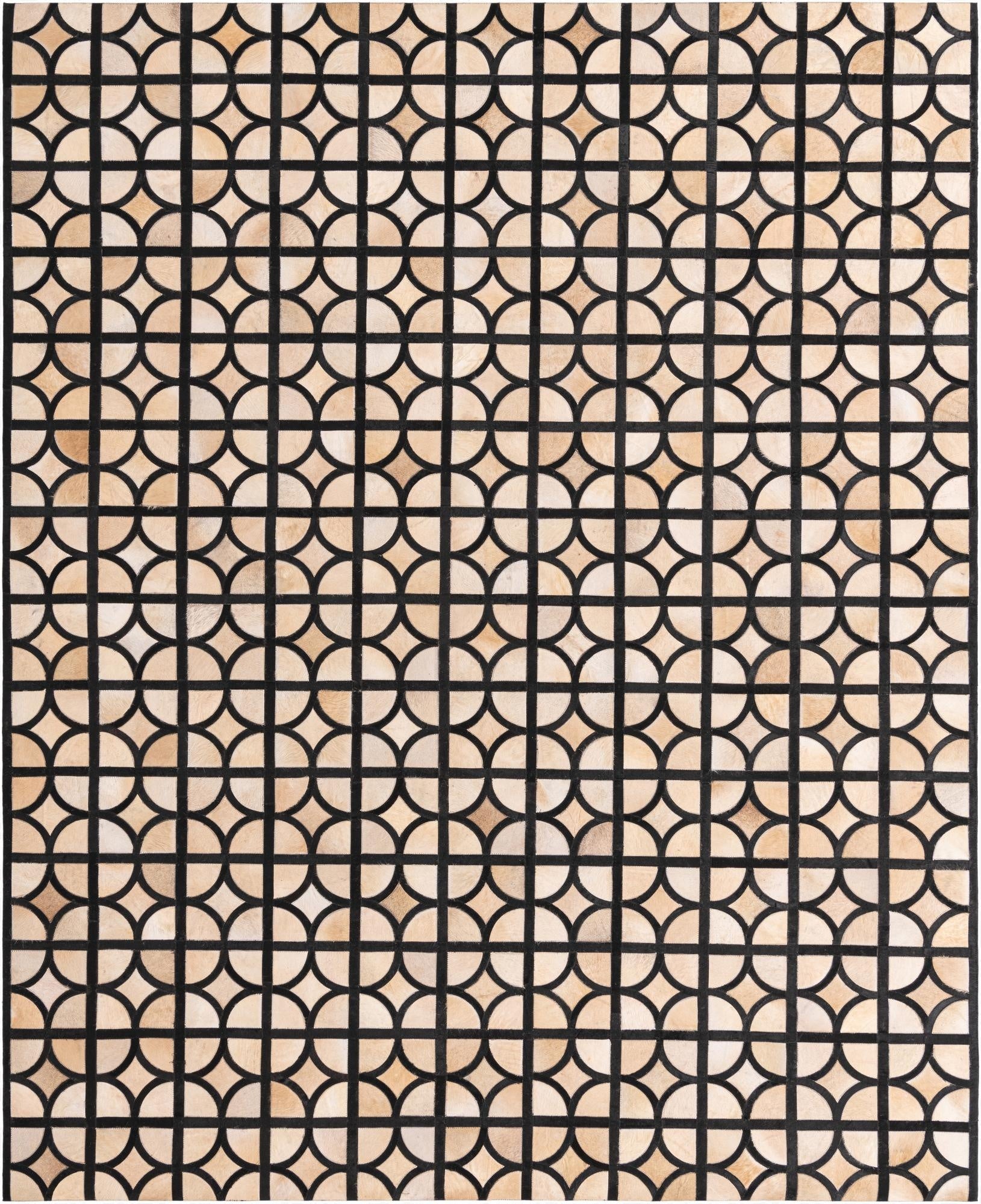 8' 1 x 10' Cowhide Leather Rug