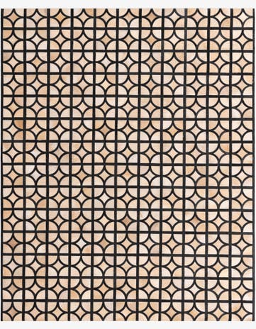 8' 1 x 10' Cowhide Leather Rug