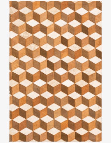 2' x 3' Cowhide Leather Rug