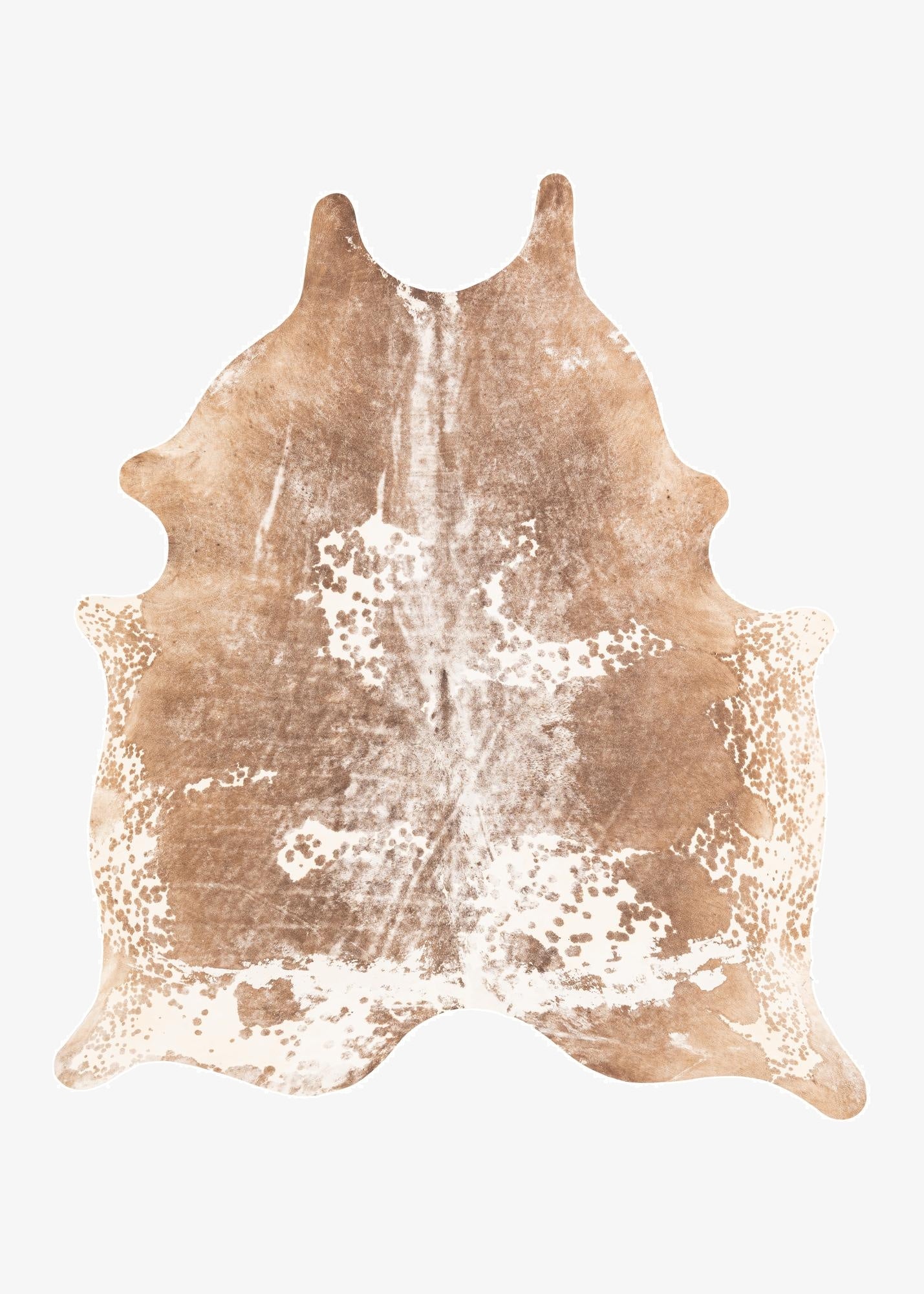 5' 8 x 6' 5 Cowhide Leather Rug