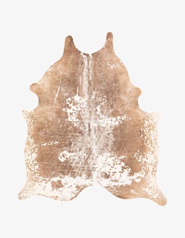 5' 8 x 6' 5 Cowhide Leather Rug
