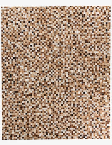 8' 1 x 9' 10 Cowhide Leather Rug