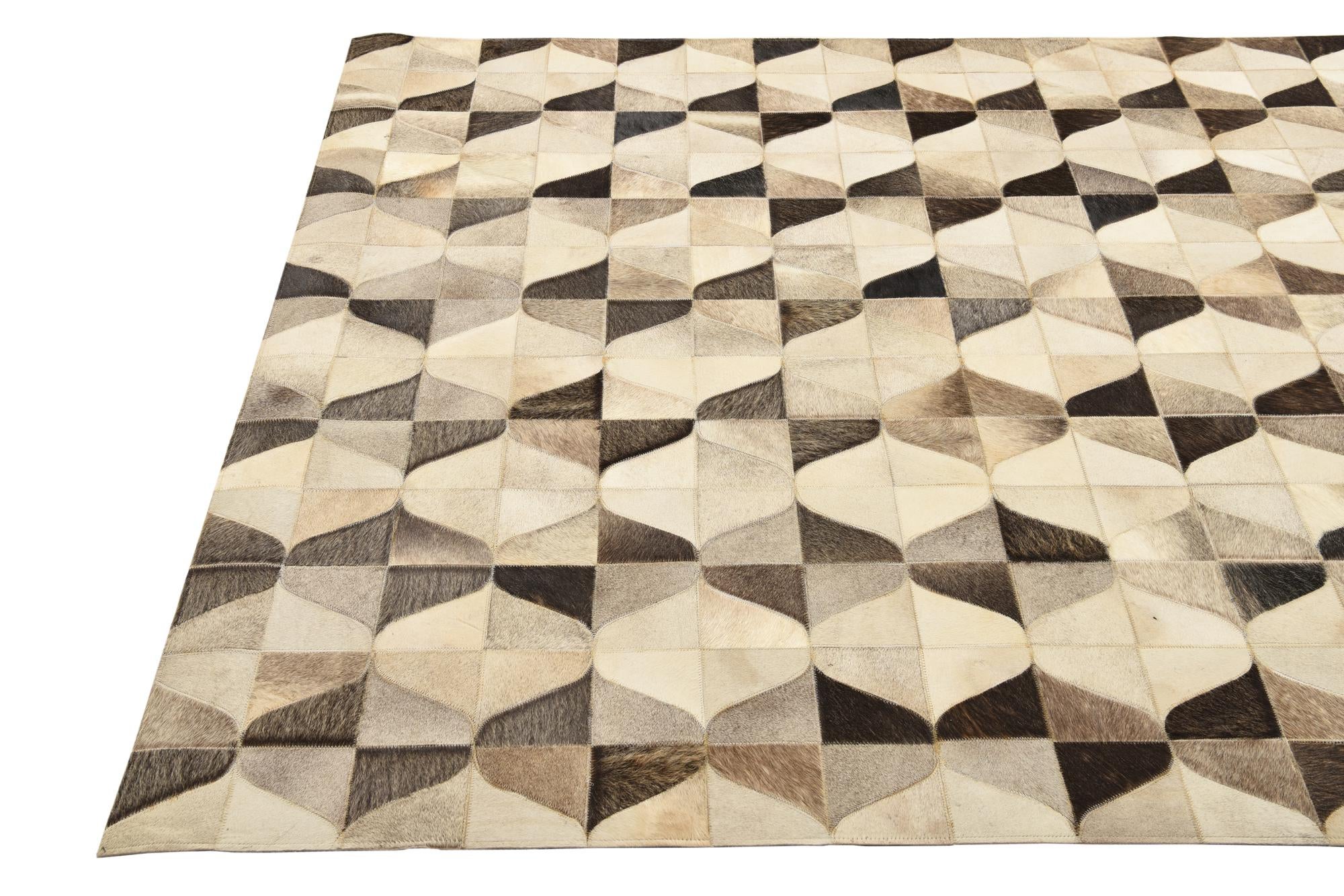 5' 2 x 7' 10 Cowhide Rug