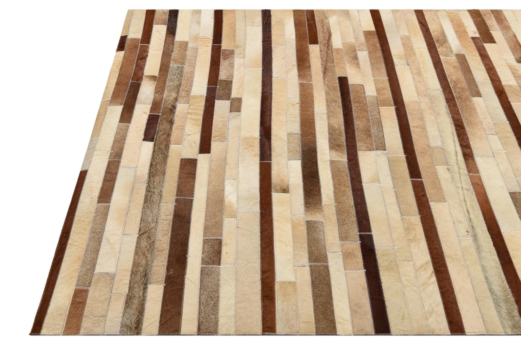 4' 8 x 6' 7 Cowhide Rug