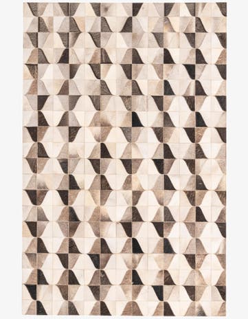 5' 2 x 7' 10 Cowhide Rug