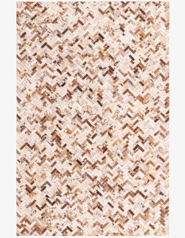 5' 2 x 7' 10 Cowhide Rug