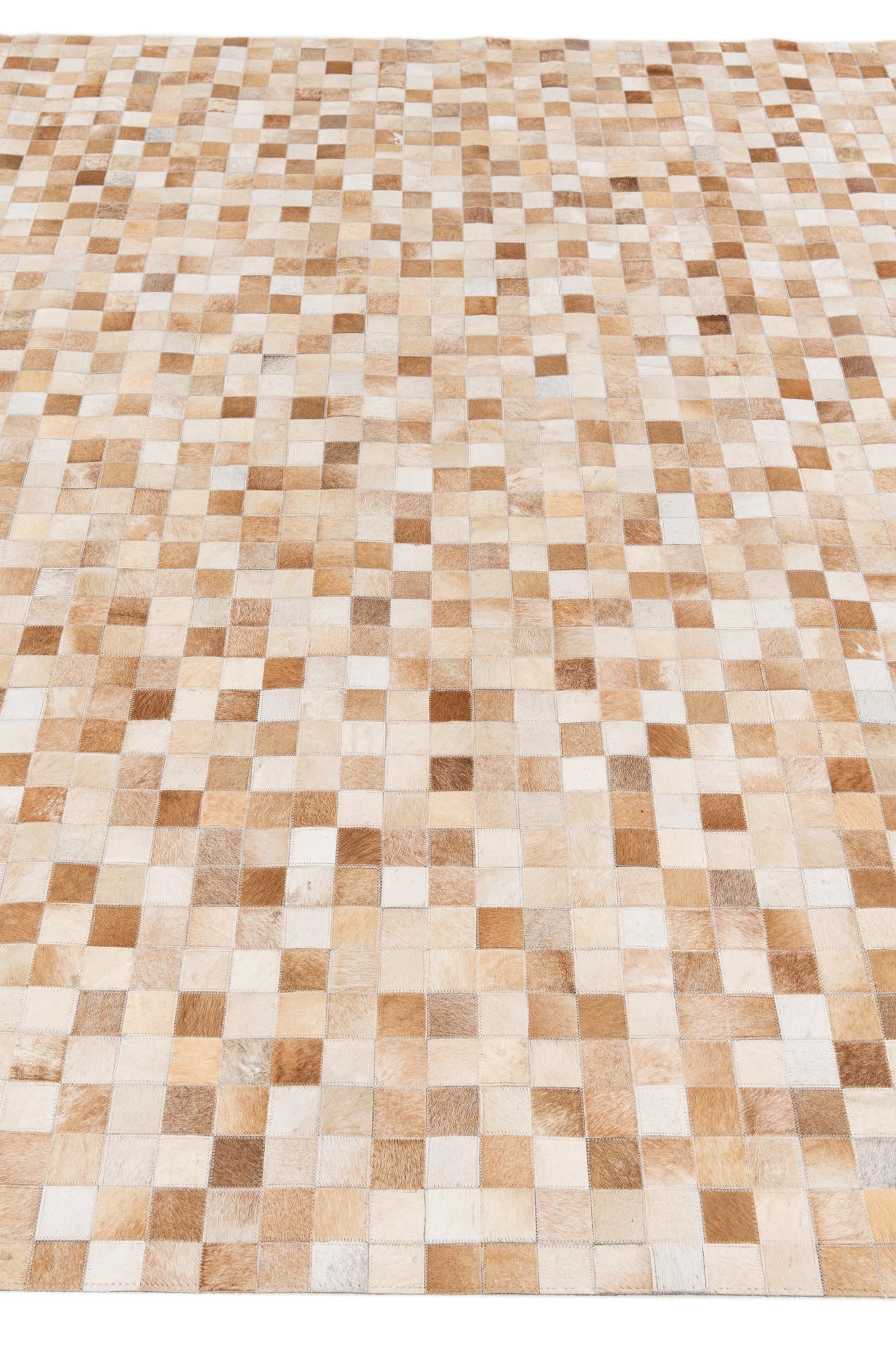 7' 11 x 9' 10 Cowhide Stocks Rug