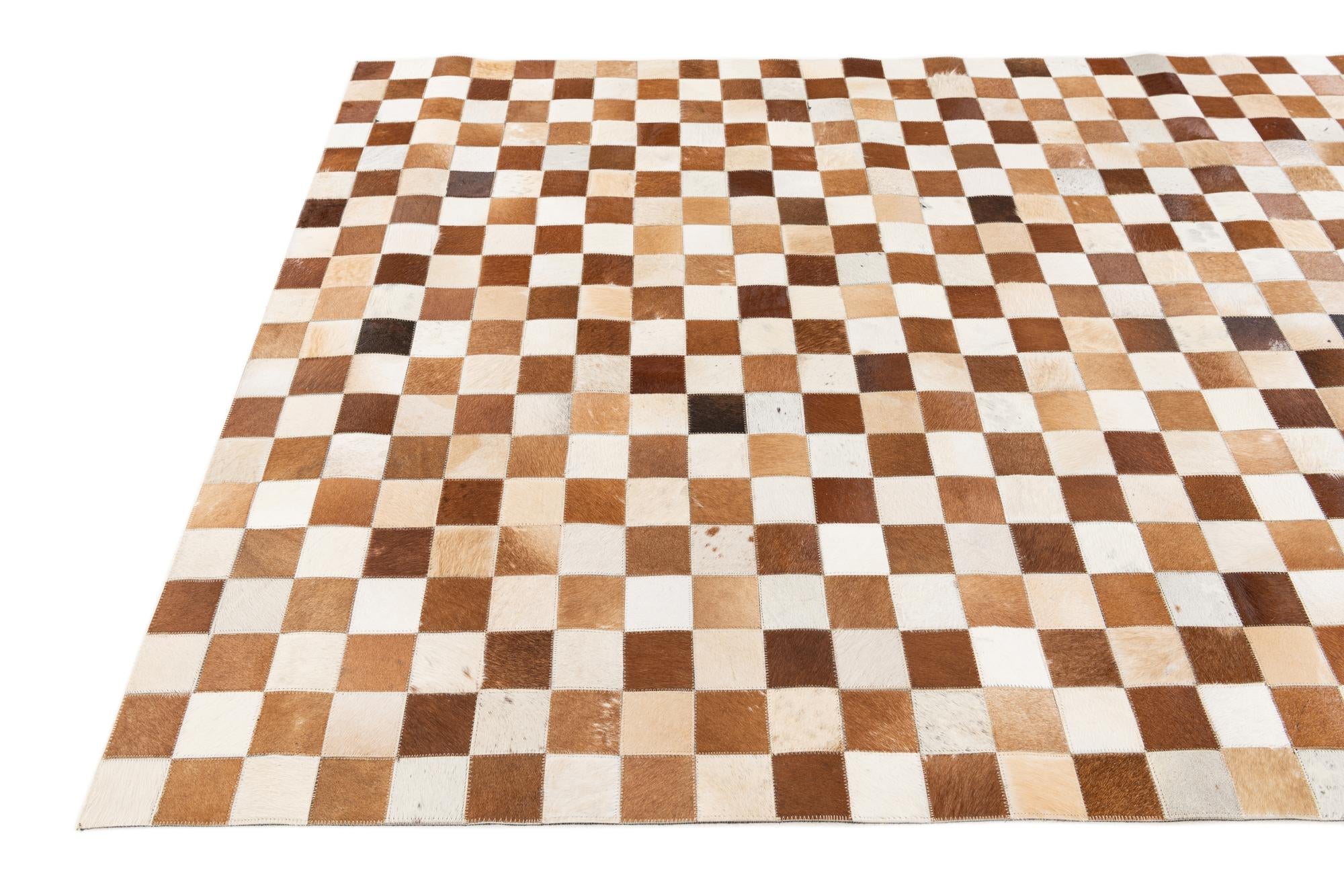 5' x 8' Cowhide Stocks Rug