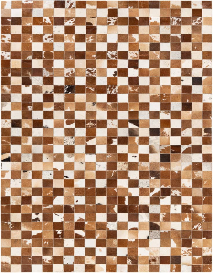 Detail image of 5' x 7' 11 Cowhide Stocks Rug