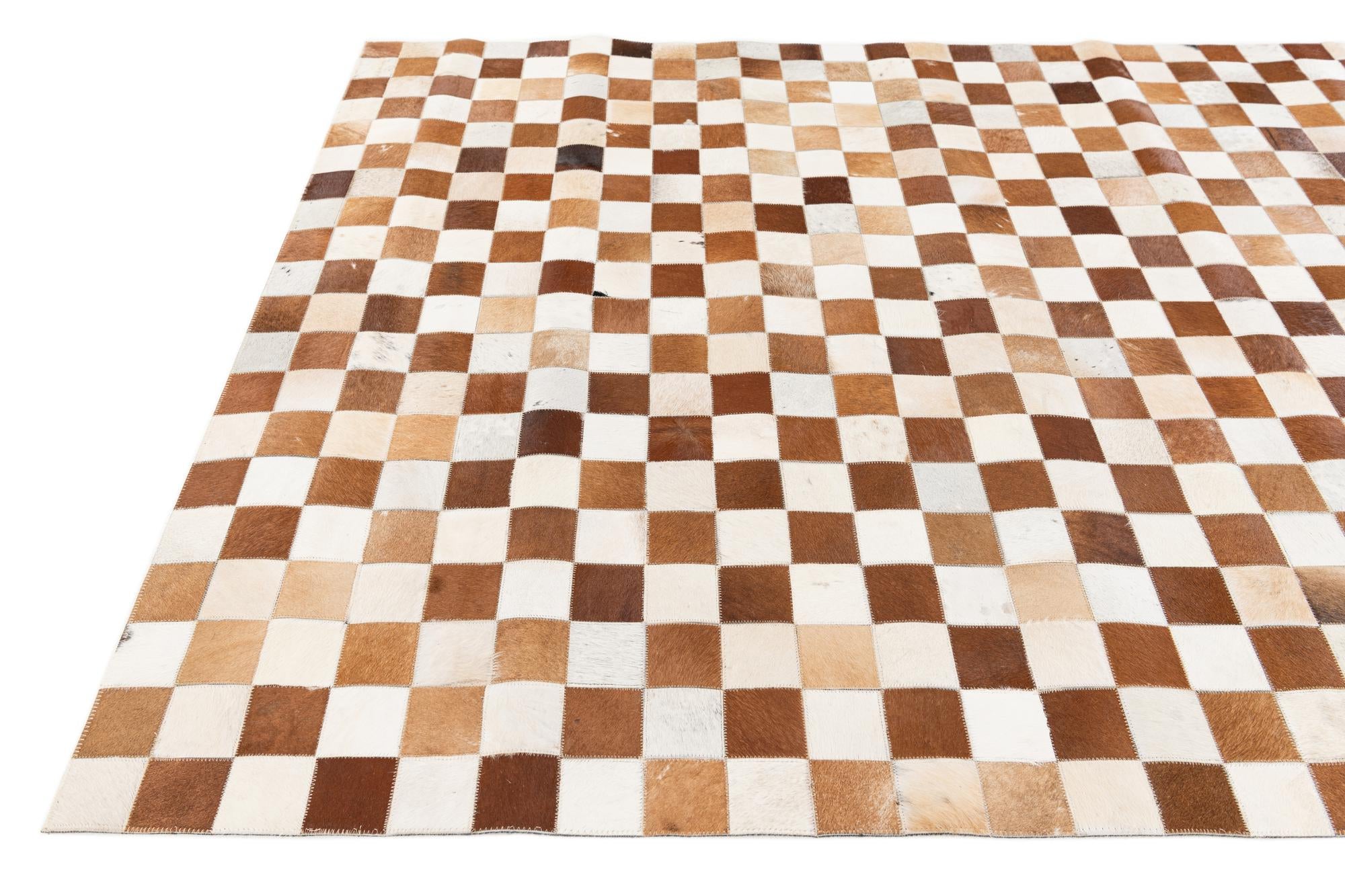 5' x 8' Cowhide Stocks Rug