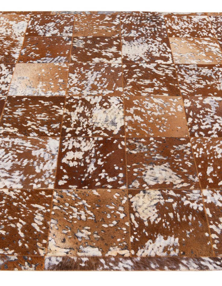 Detail image of 5' 2 x 8' Cowhide Stocks Rug