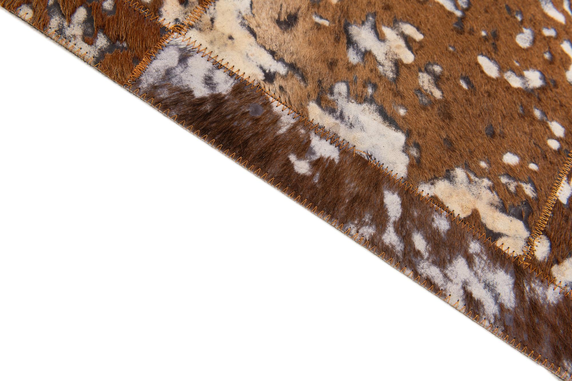 5' 2 x 8' Cowhide Stocks Rug