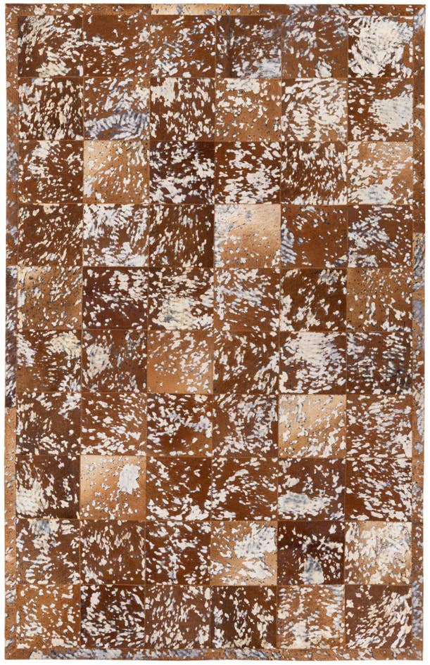 Detail image of 5' 2 x 8' Cowhide Stocks Rug