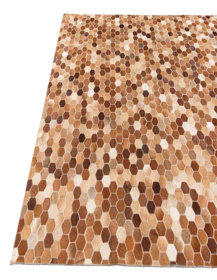 Detail image of 5' x 8' Cowhide Stocks Rug