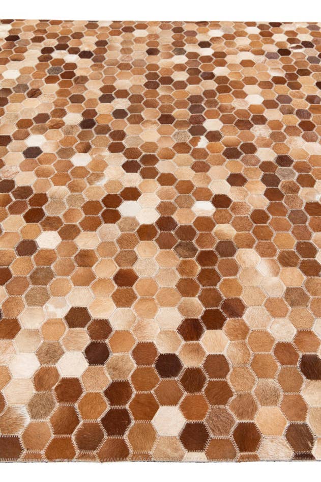 Detail image of 5' x 8' Cowhide Stocks Rug