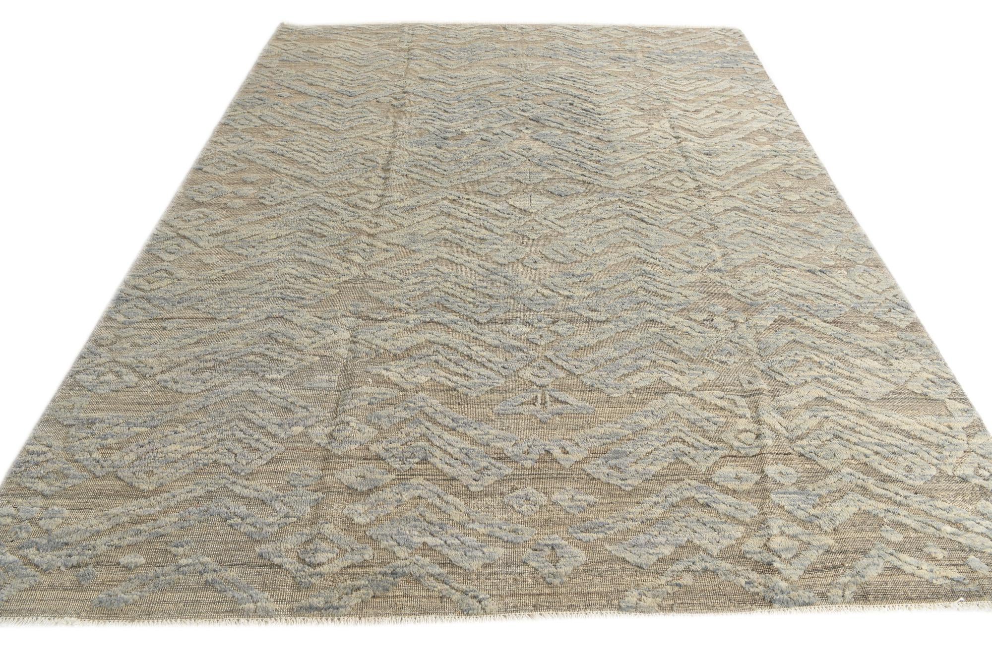 8' x 10' 3 Hand Knotted Darya Wool Rug