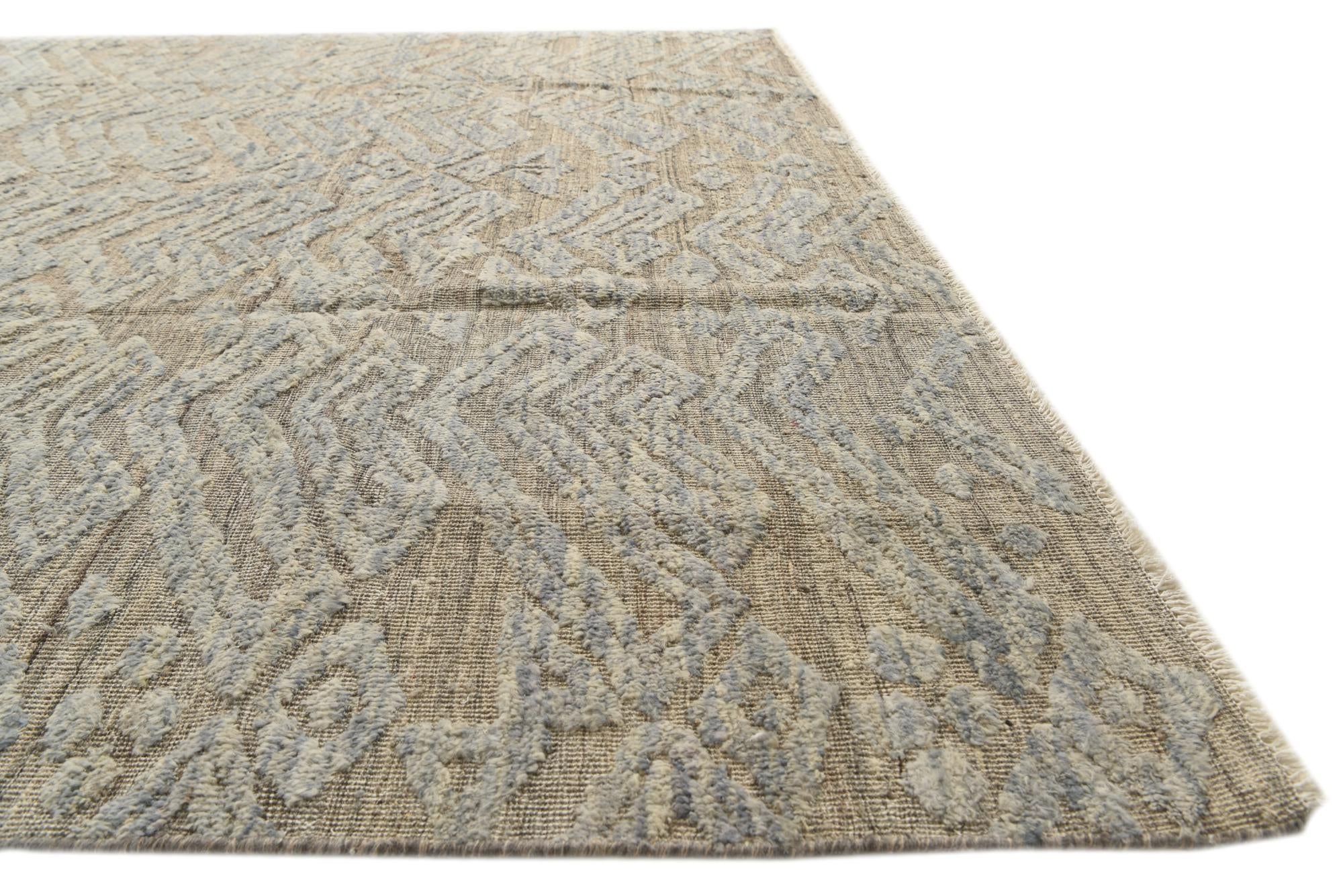 8' x 10' 3 Hand Knotted Darya Wool Rug