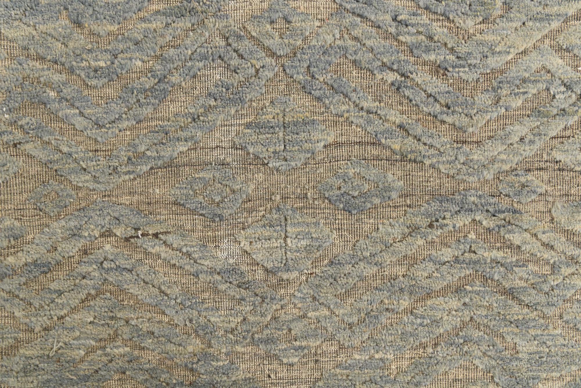 8' x 10' 3 Hand Knotted Darya Wool Rug