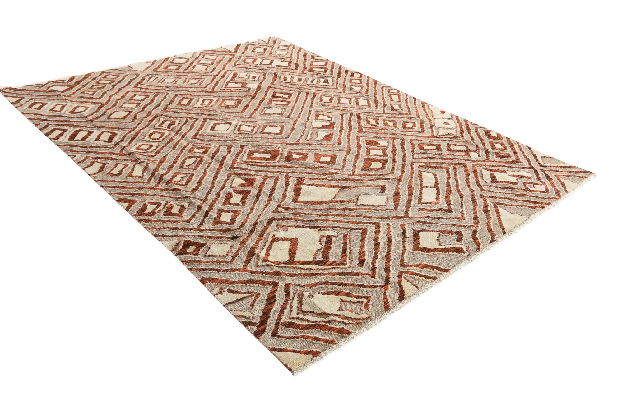 8' x 10' 2 Hand Knotted Darya Wool Rug