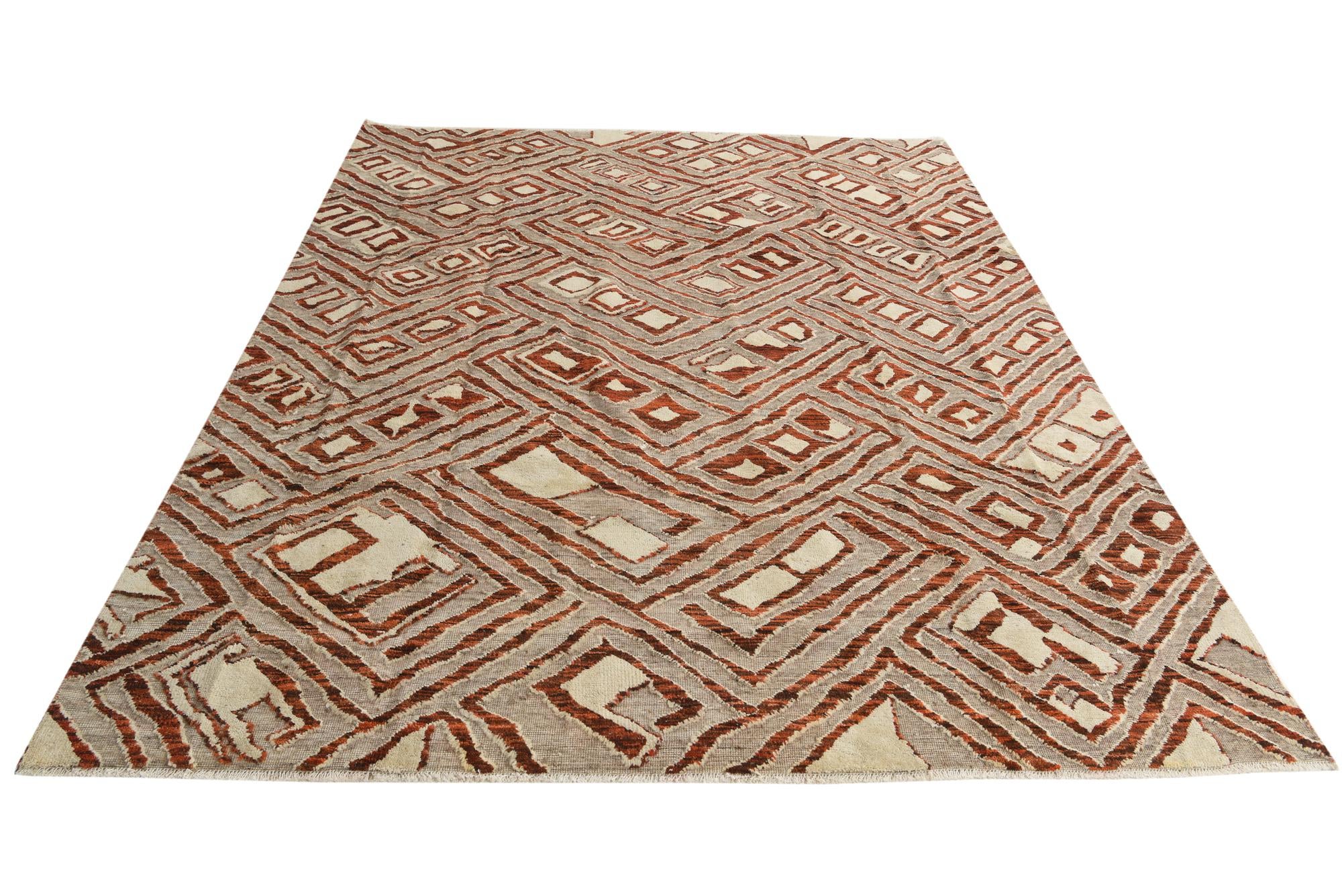 8' x 10' 2 Hand Knotted Darya Wool Rug