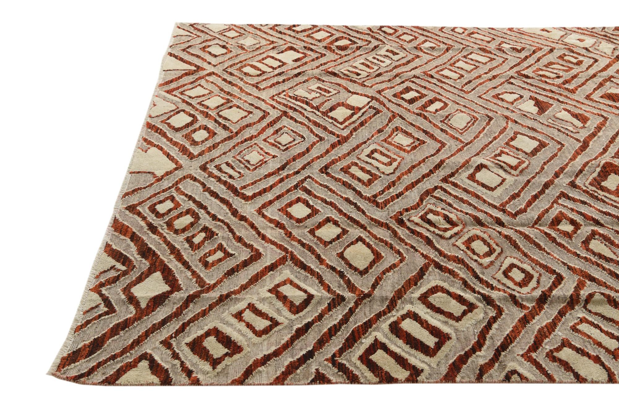 8' x 10' 2 Hand Knotted Darya Wool Rug