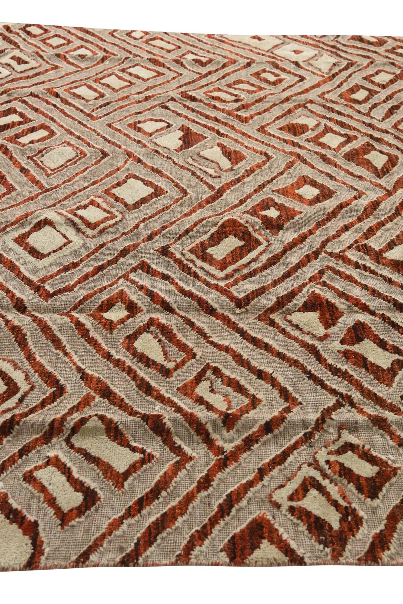8' x 10' 2 Hand Knotted Darya Wool Rug