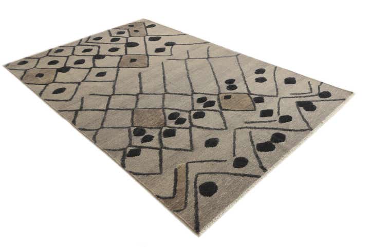 6' 6 x 9' 10 Hand Knotted Darya Wool Rug