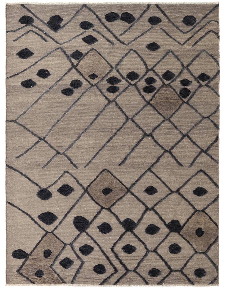 Detail image of 6' 6 x 9' 10 Hand Knotted Darya Wool Rug
