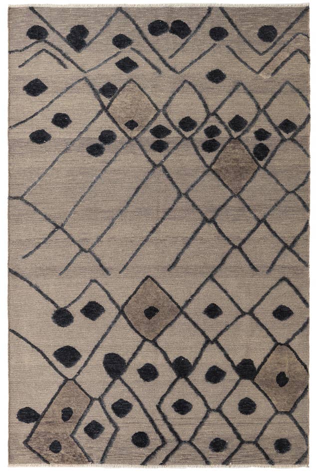 Detail image of 6' 6 x 9' 10 Hand Knotted Darya Wool Rug
