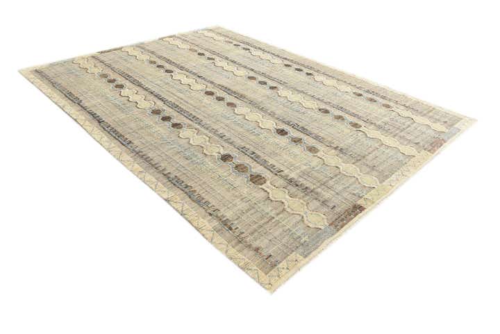 8' x 10' 6 Hand Knotted Darya Wool Rug