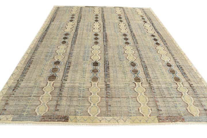 8' x 10' 6 Hand Knotted Darya Wool Rug