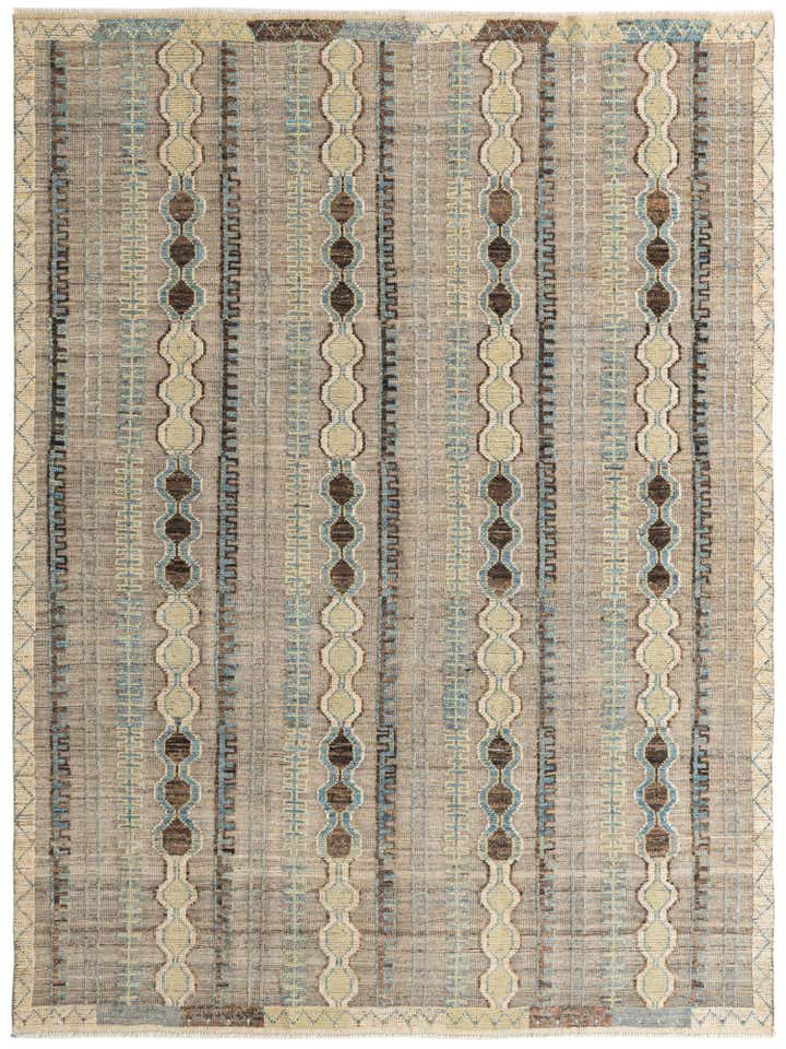 8' x 10' 6 Hand Knotted Darya Wool Rug